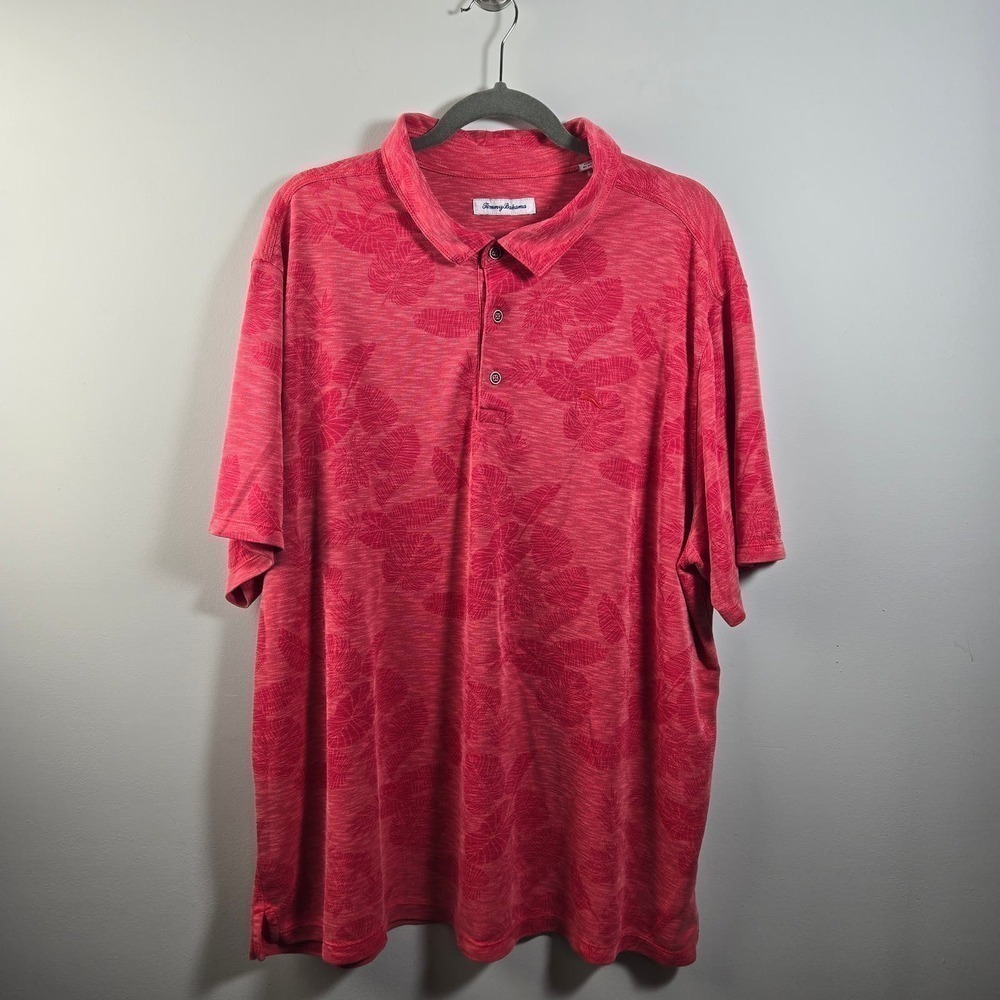 Tommy Bahama Pink Palmetto Short Sleeved Polo